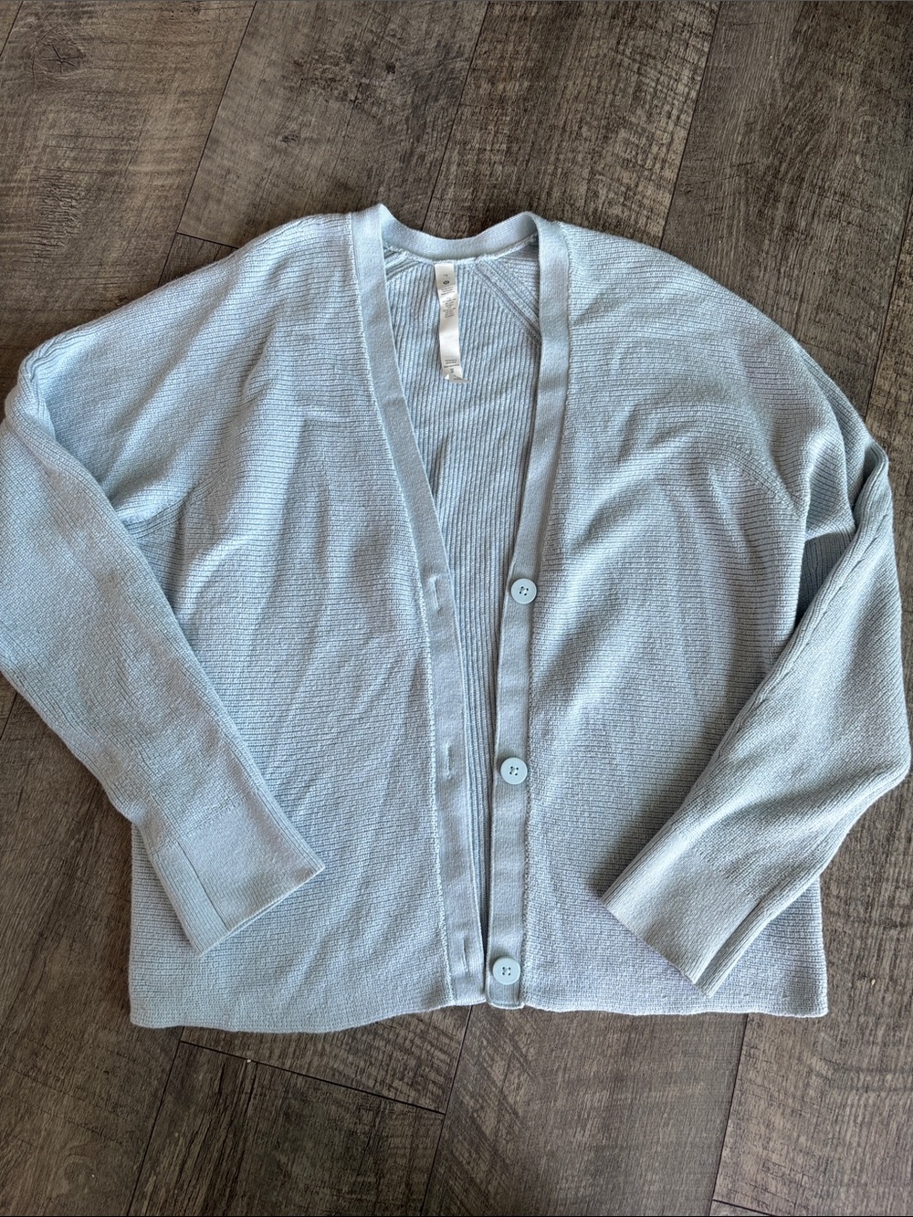 lululemon athletica Pale Blue V-Neck Button Cardigan